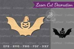 Halloween Bat Laser Cut Decoration Bundle - CraftNest - Digital Crafting and Art