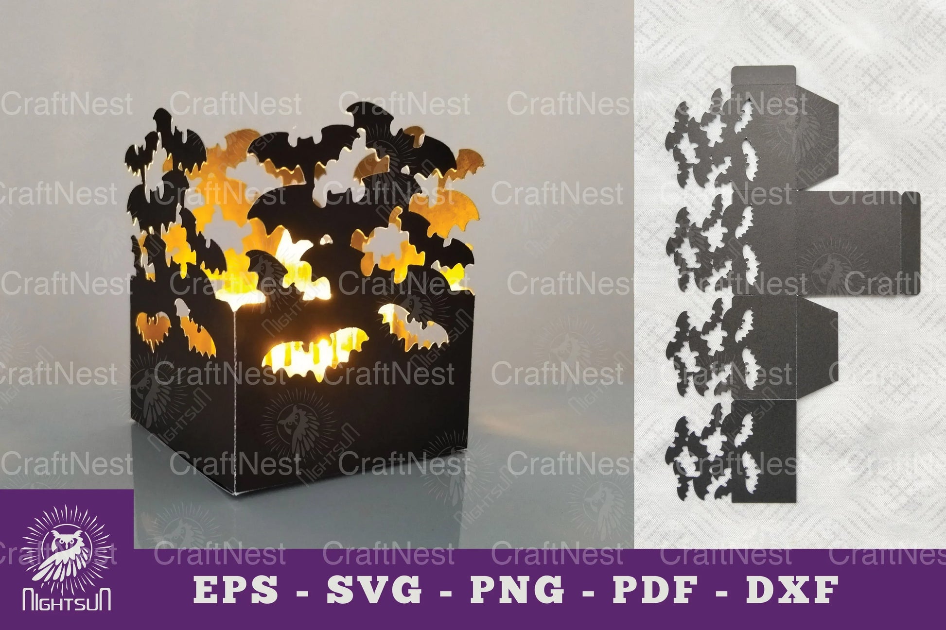 Halloween Bat Papercut Lantern Clipart Bundle - CraftNest - Digital Crafting and Art