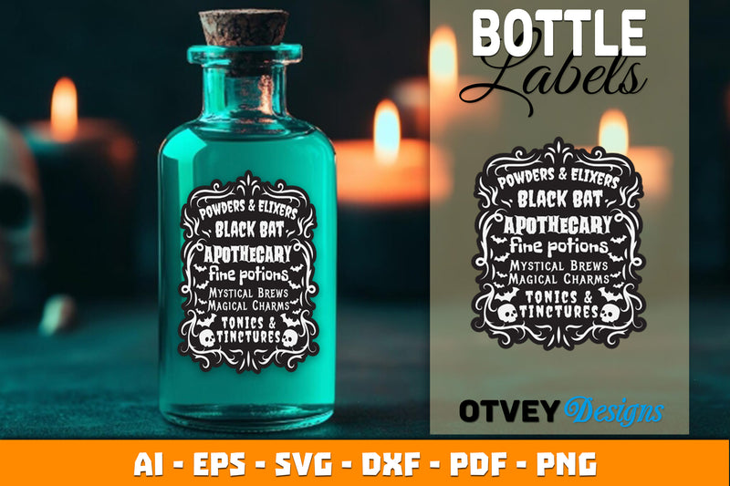 Halloween Witch Potion Label SVG Bundle 2 - CraftNest - Digital Crafting and Art