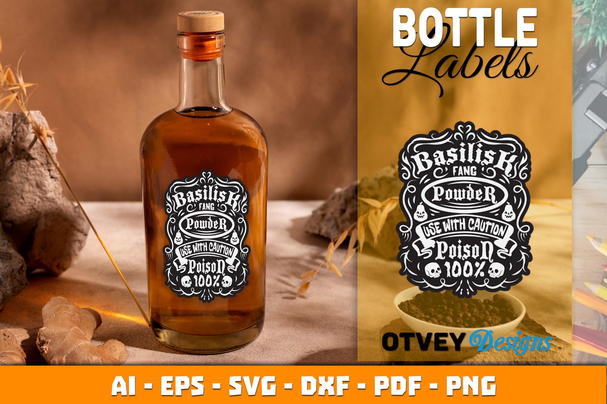 Halloween Witch Potion Bottle Labels SVG Bundle 2 - CraftNest - Digital Crafting and Art