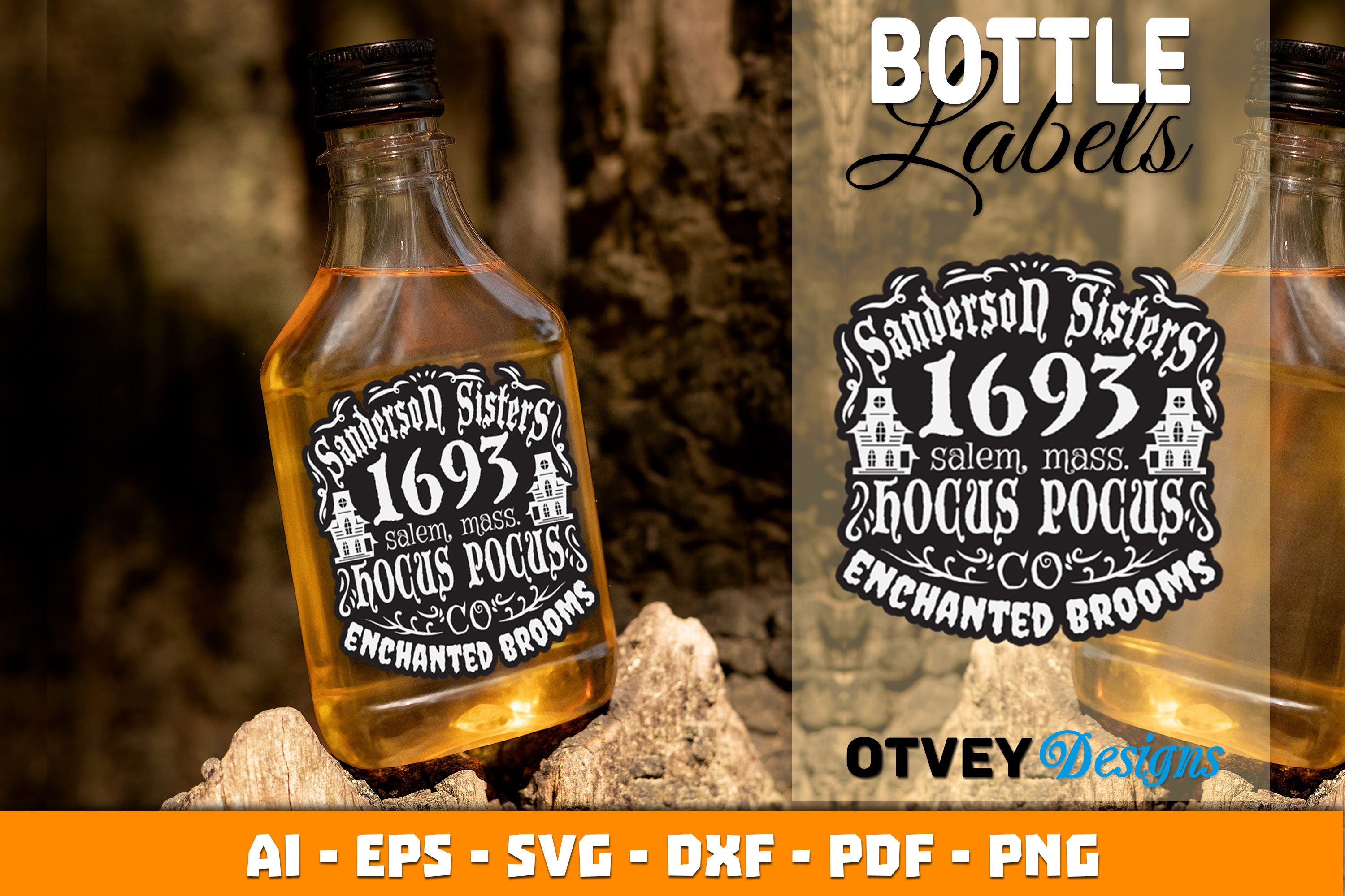 Halloween Witch Potion Bottle Labels SVG Bundle 3 - CraftNest - Digital Crafting and Art