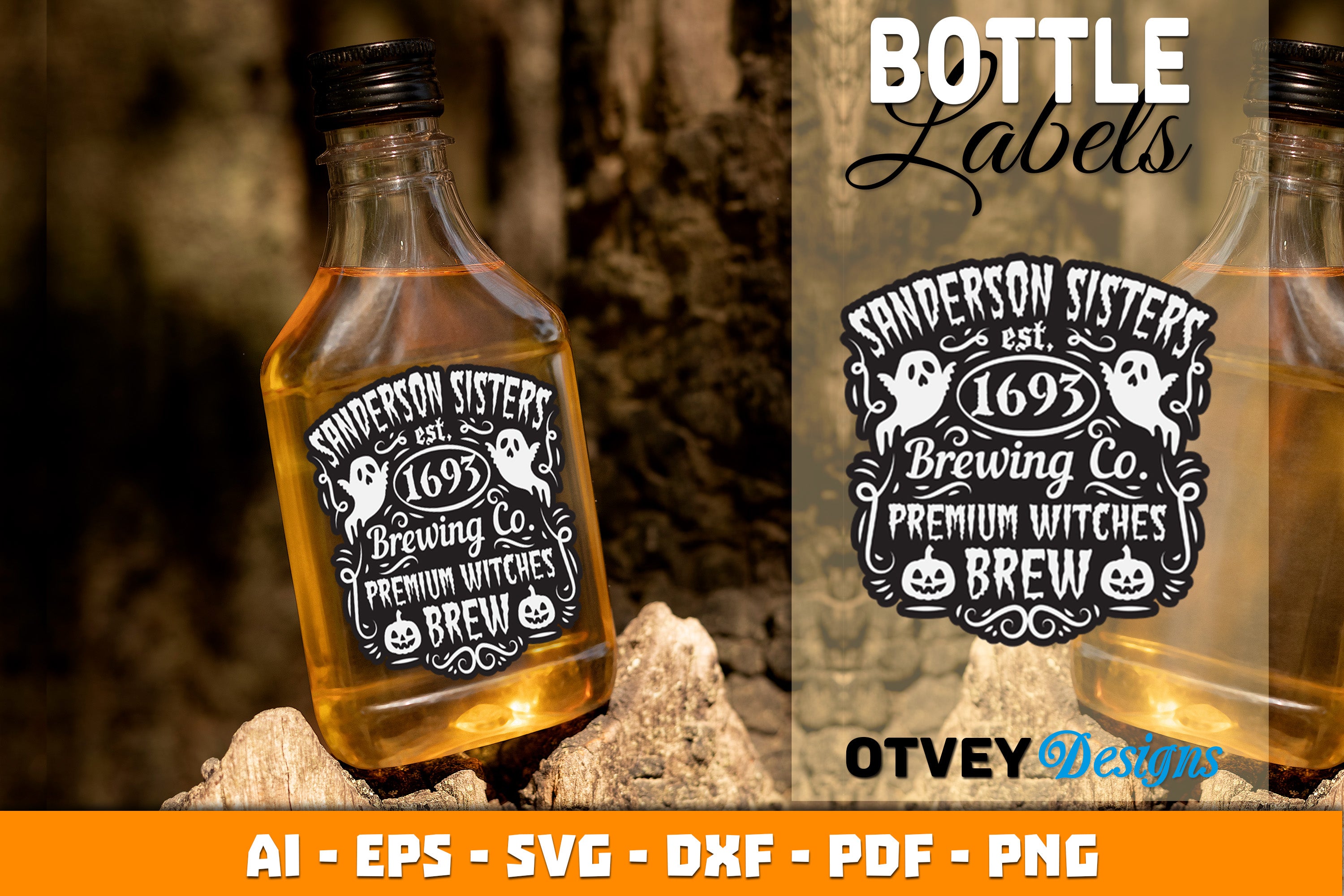 Halloween Witch Potion Bottle Labels SVG Bundle 5 - CraftNest - Digital Crafting and Art