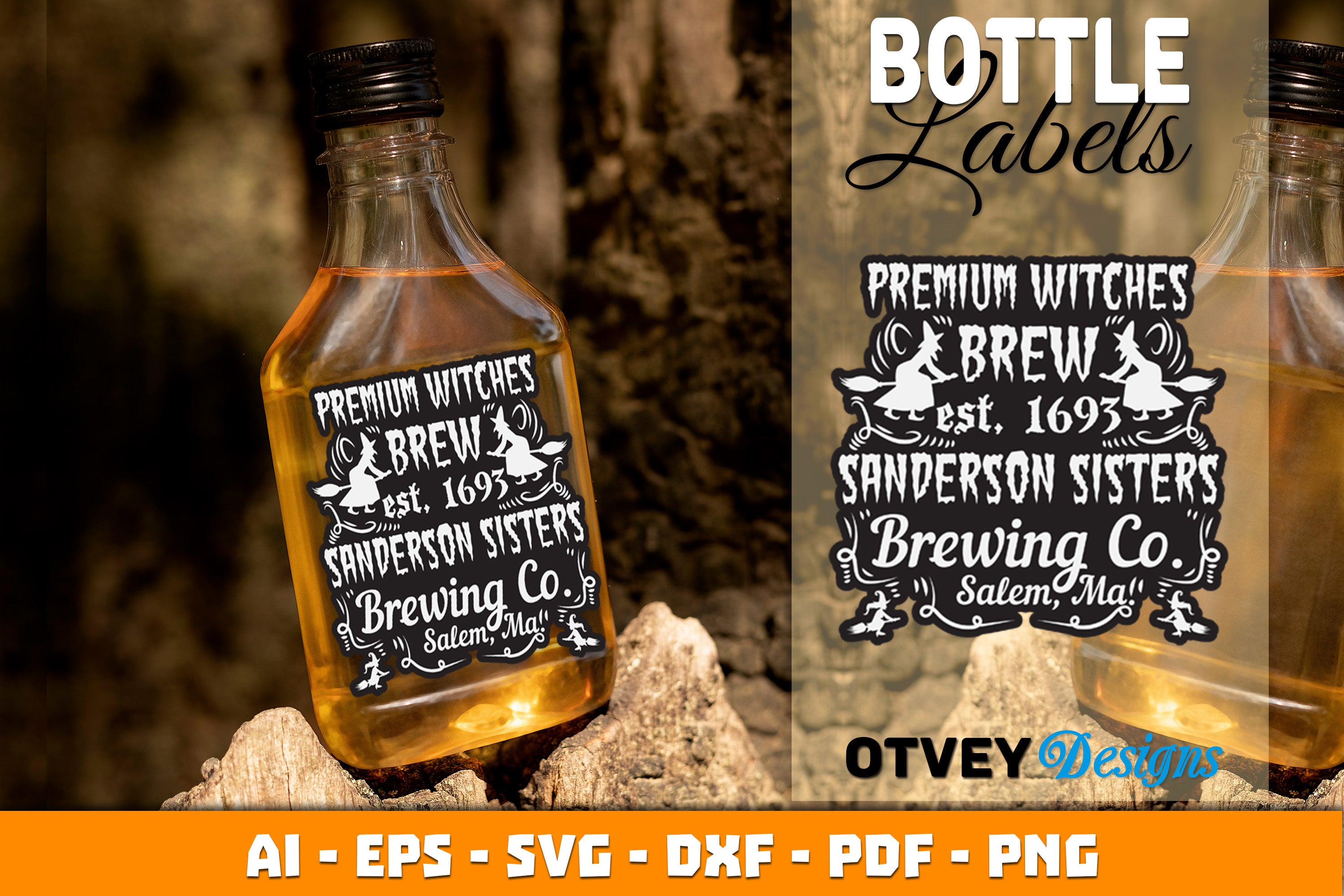 Halloween Witch Potion Bottle Labels SVG Bundle 6 - CraftNest - Digital Crafting and Art