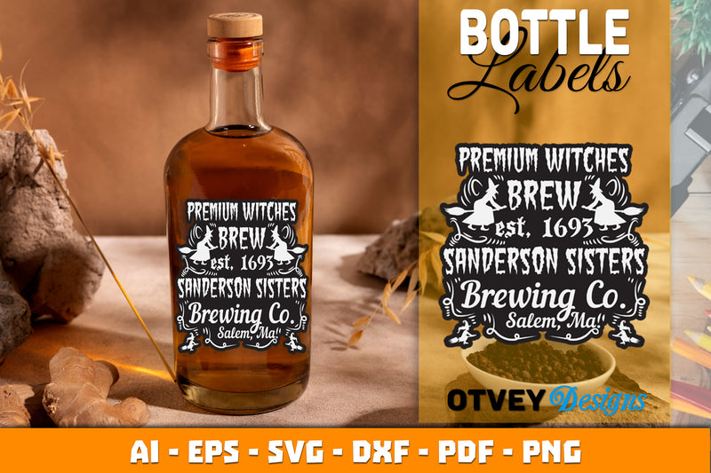 Halloween Witch Potion Bottle Labels SVG Bundle 6 - CraftNest - Digital Crafting and Art