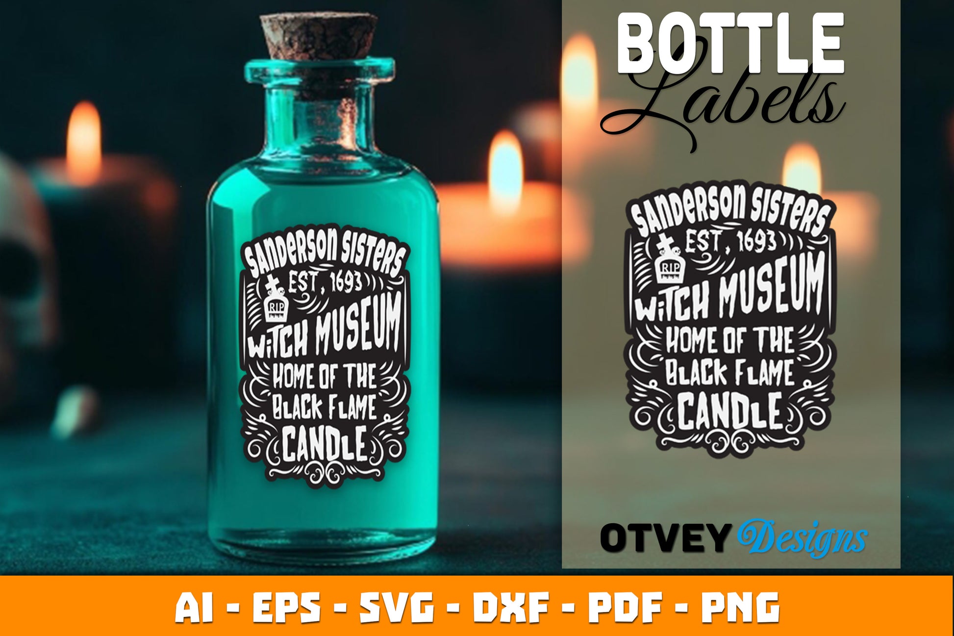 Halloween Witch Potion Bottle Labels SVG Bundle 7 - CraftNest - Digital Crafting and Art