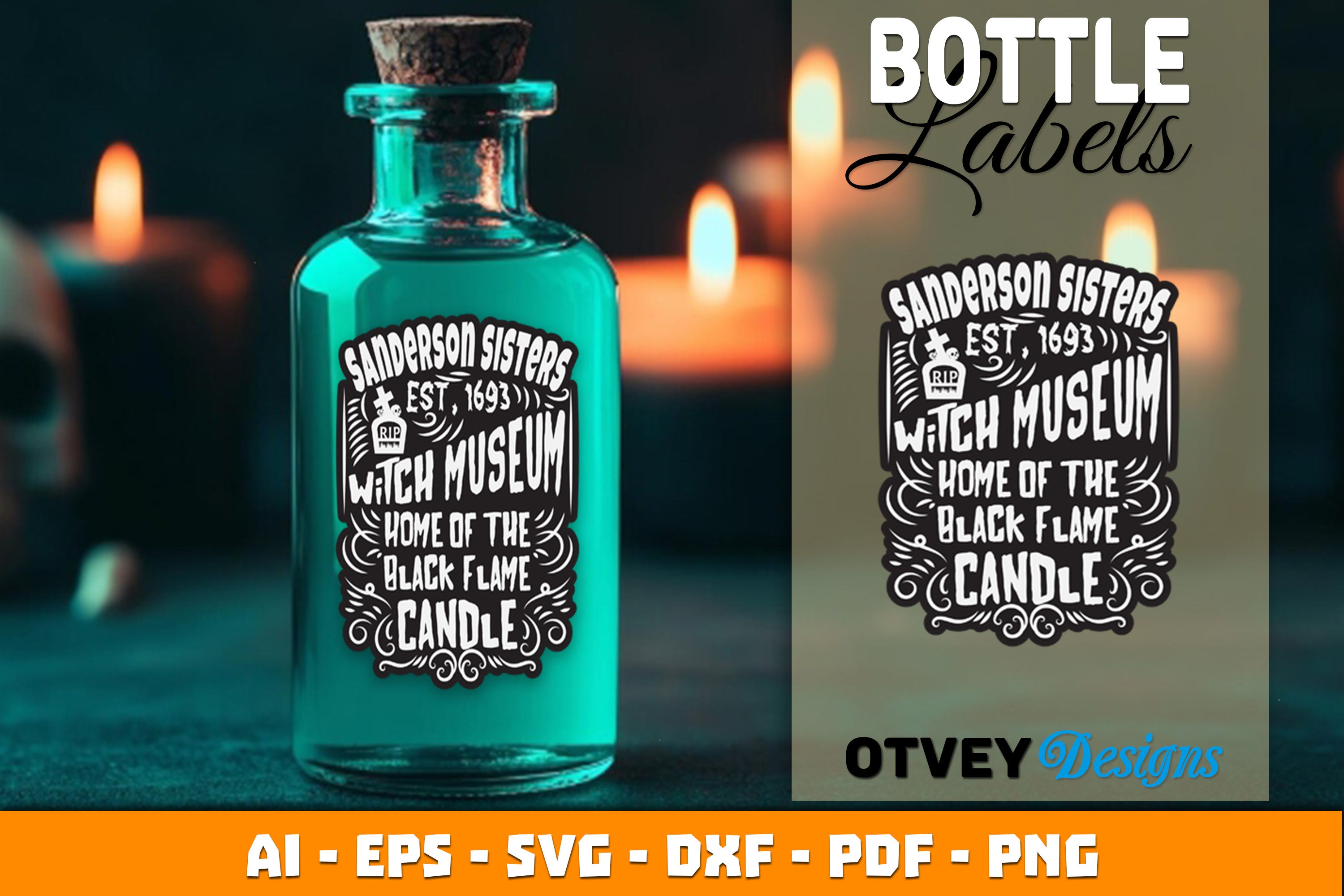 Halloween Witch Potion Bottle Labels SVG Bundle 7 - CraftNest - Digital Crafting and Art