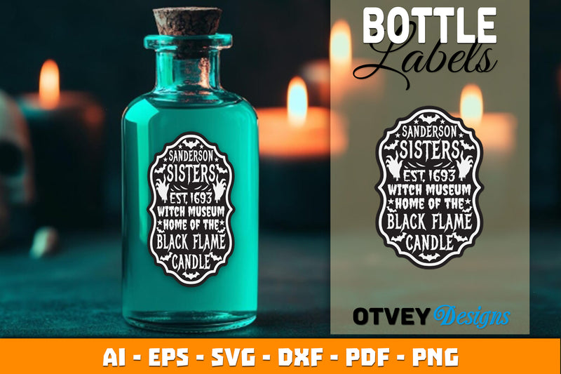 Halloween Witch Potion Bottle Labels SVG Bundle 8 - CraftNest - Digital Crafting and Art