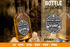 Halloween Witch Potion Label SVG Bundle - CraftNest - Digital Crafting and Art