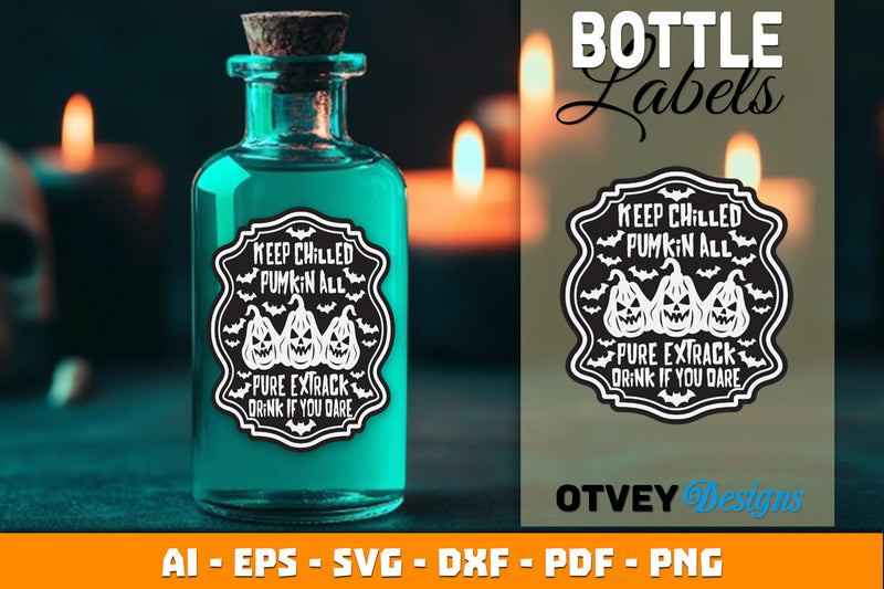 Halloween Witch Potion Bottle Labels SVG Bundle 10 - CraftNest - Digital Crafting and Art