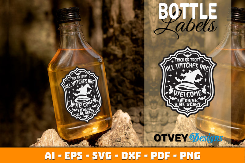 Halloween Witch Potion Bottle Labels SVG Bundle 11 - CraftNest - Digital Crafting and Art