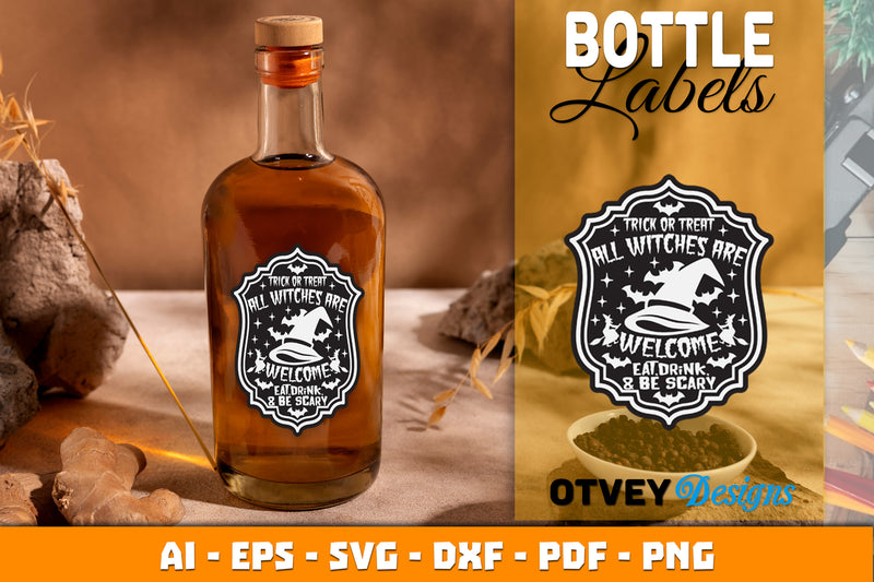 Halloween Witch Potion Bottle Labels SVG Bundle 11 - CraftNest - Digital Crafting and Art