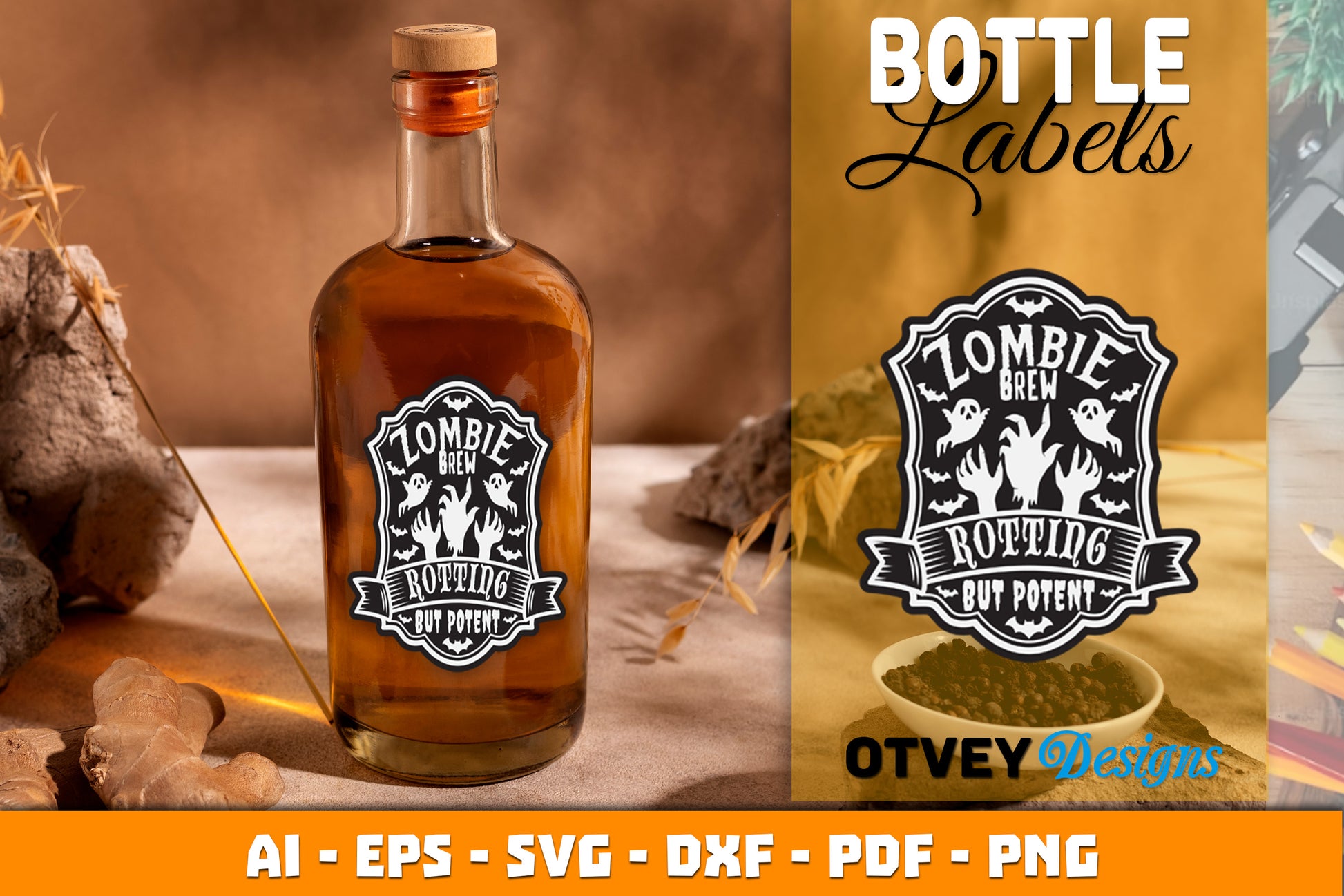 Halloween Witch Potion Bottle Labels SVG Bundle 14 - CraftNest - Digital Crafting and Art