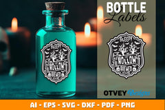 Halloween Witch Potion Bottle Labels SVG Bundle 15 - CraftNest - Digital Crafting and Art