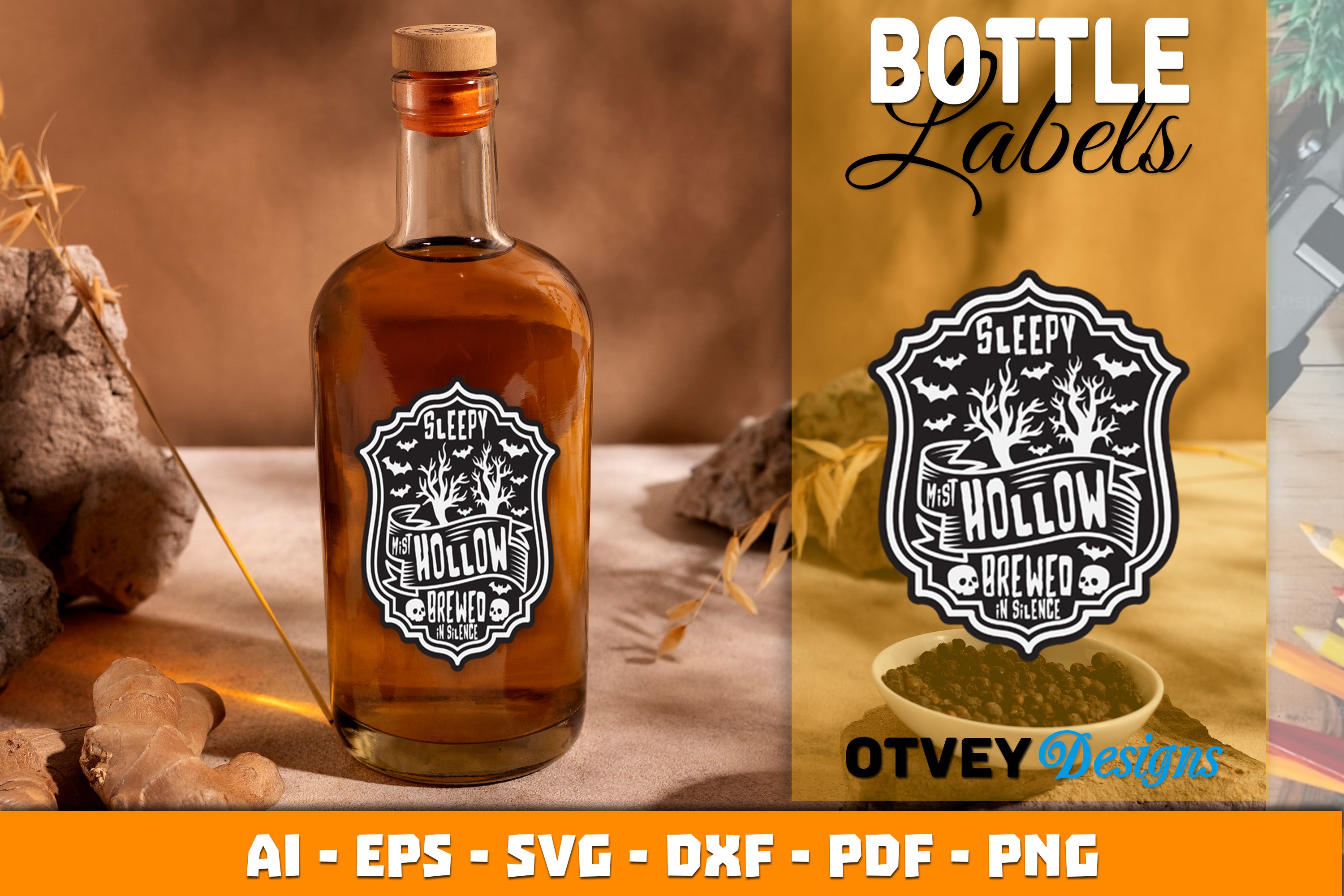 Halloween Witch Potion Bottle Labels SVG Bundle 15 - CraftNest - Digital Crafting and Art