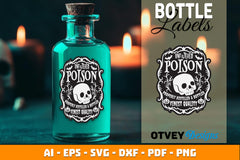 Halloween Witch Potion Bottle Labels SVG Bundle 16 - CraftNest - Digital Crafting and Art