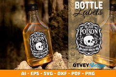 Halloween Witch Potion Bottle Labels SVG Bundle 16 - CraftNest - Digital Crafting and Art