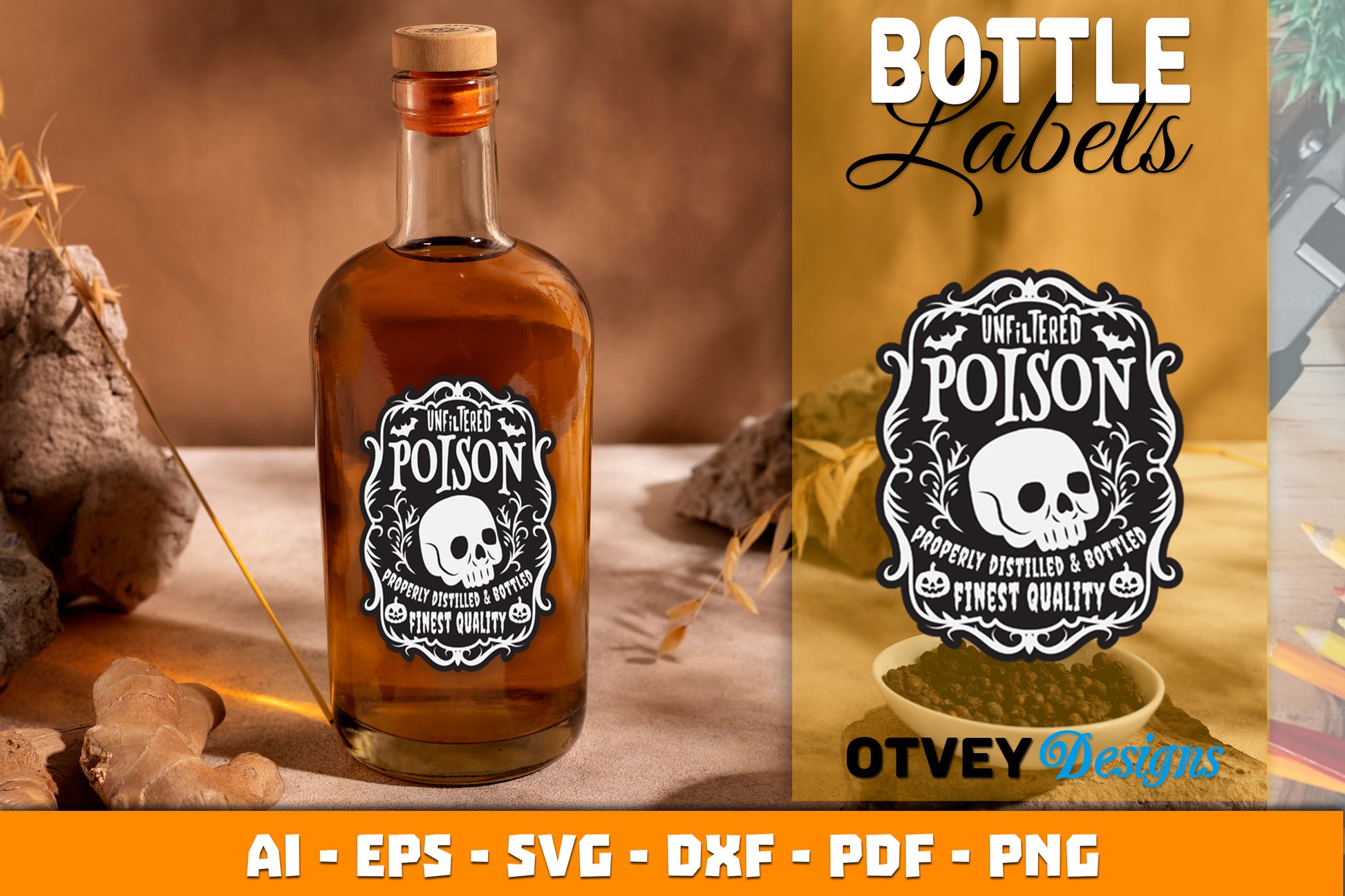 Halloween Witch Potion Bottle Labels SVG Bundle 16 - CraftNest - Digital Crafting and Art