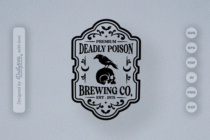 Halloween Bottle Label SVG Bundle 9 - CraftNest - Digital Crafting and Art