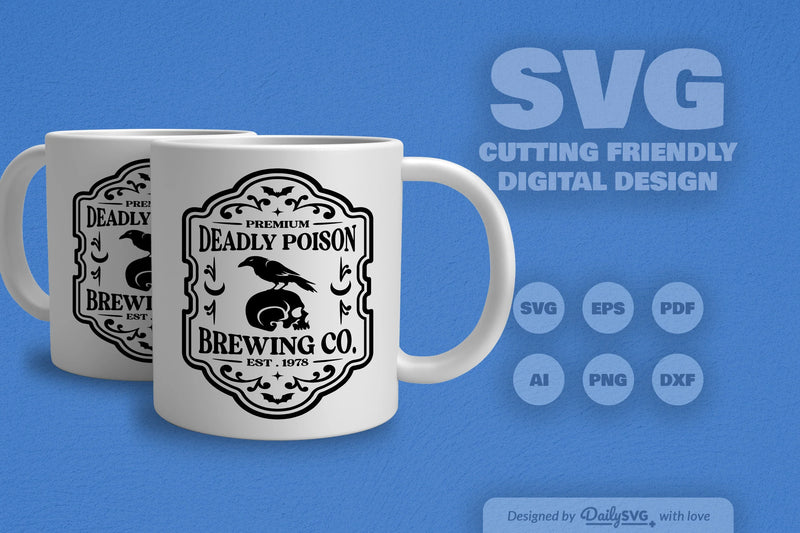 Halloween Bottle Label SVG Bundle 9 - CraftNest - Digital Crafting and Art