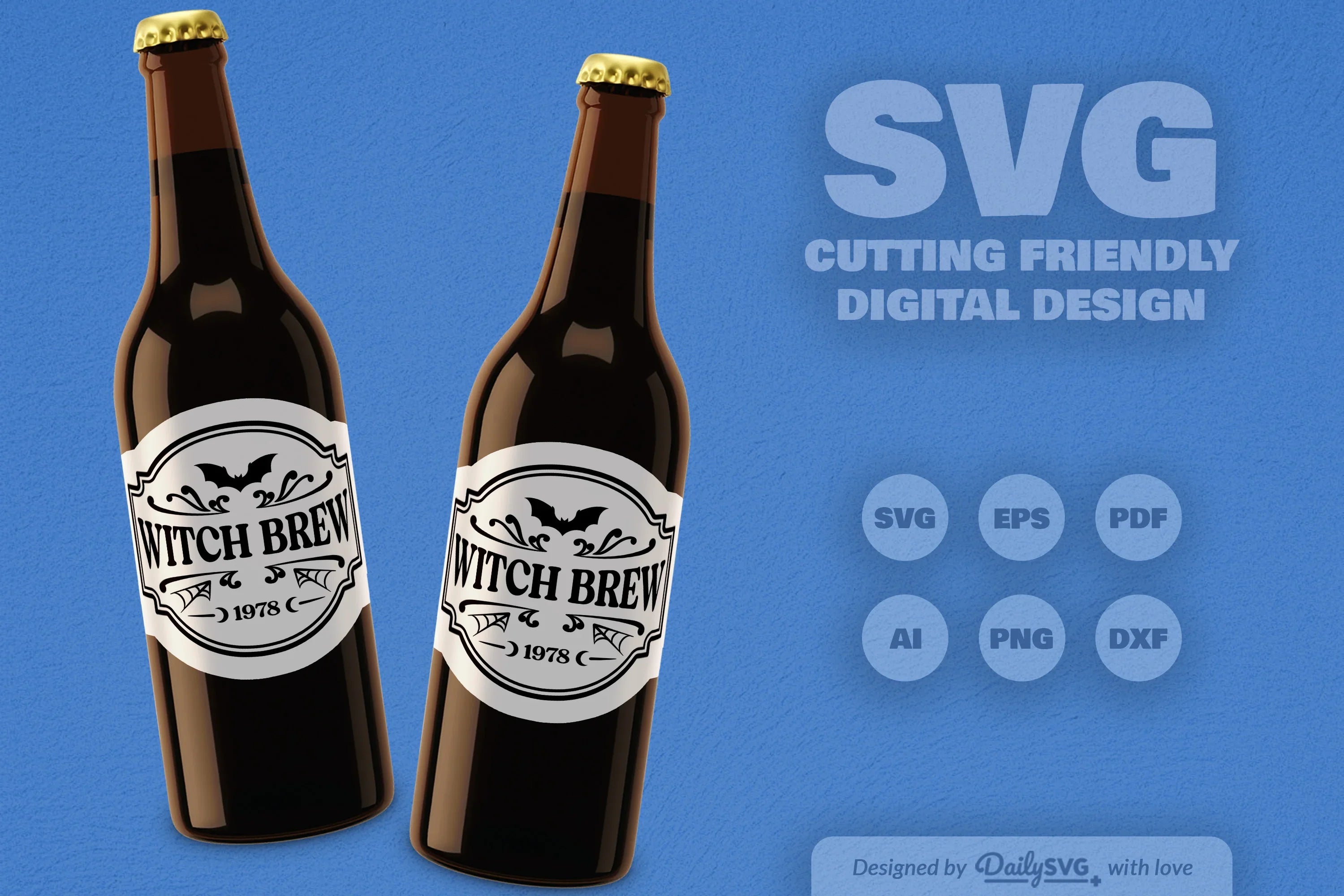 Halloween Bottle Label SVG Bundle 5 - CraftNest - Digital Crafting and Art