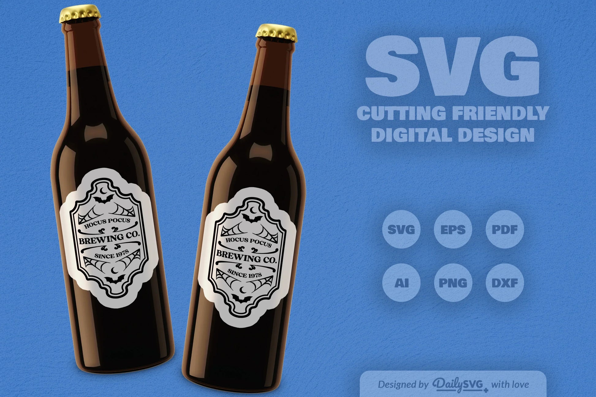 Halloween Bottle Label SVG Bundle 8 - CraftNest - Digital Crafting and Art