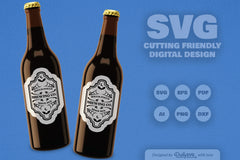 Halloween Bottle Label SVG Bundle 8 - CraftNest - Digital Crafting and Art