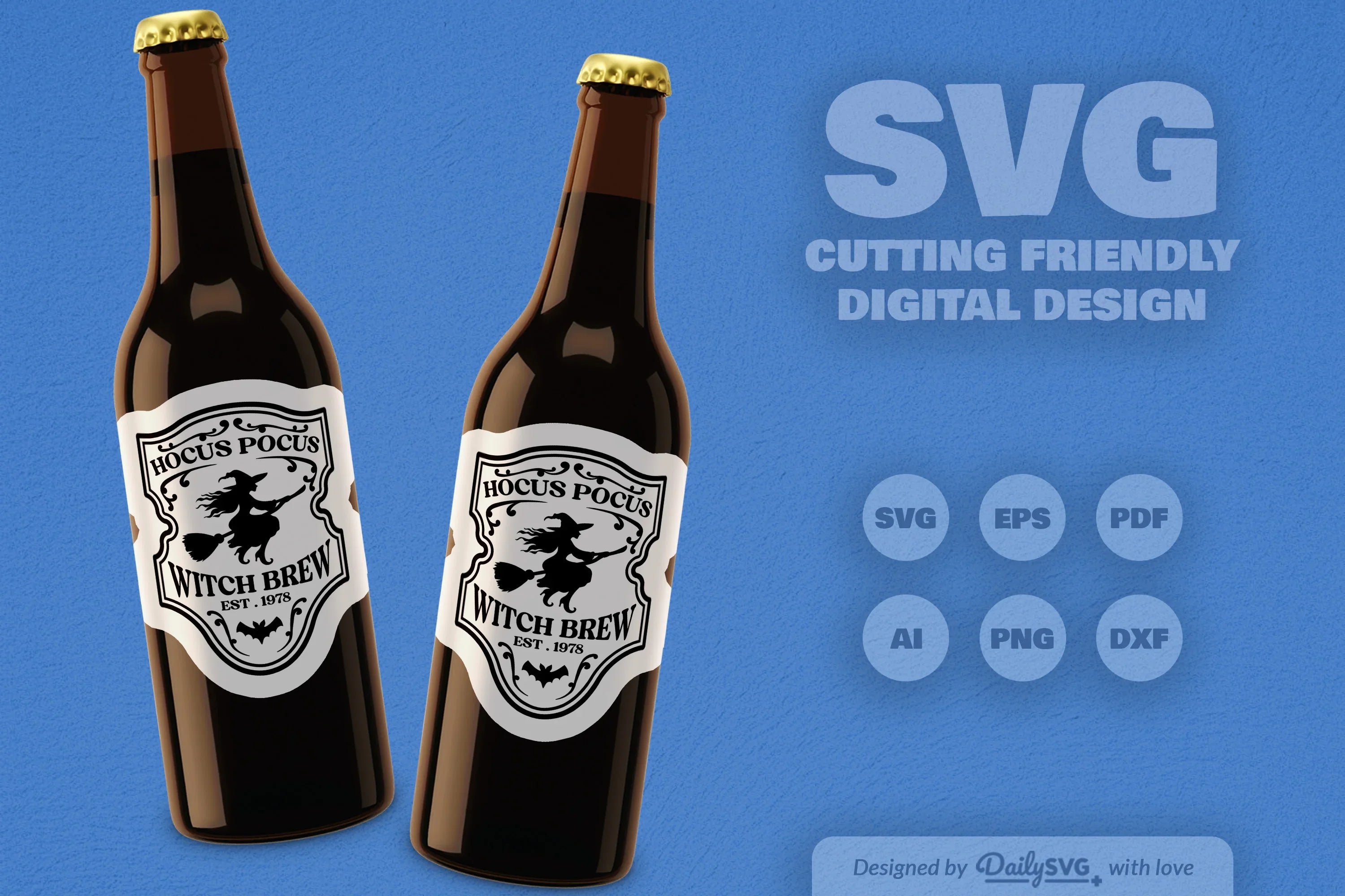 Halloween Bottle Label SVG Bundle 6 - CraftNest - Digital Crafting and Art
