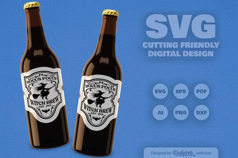 Halloween Bottle Label SVG Bundle 6 - CraftNest - Digital Crafting and Art