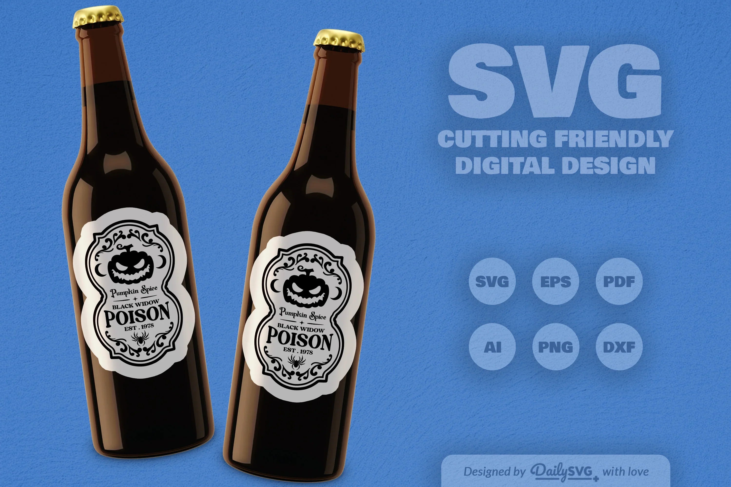 Halloween Bottle Label SVG Bundle 11 - CraftNest - Digital Crafting and Art