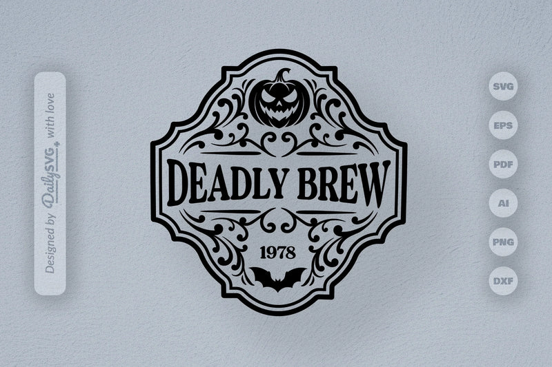 Halloween Bottle Label SVG Bundle 4 - CraftNest - Digital Crafting and Art