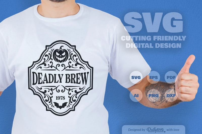 Halloween Bottle Label SVG Bundle 4 - CraftNest - Digital Crafting and Art