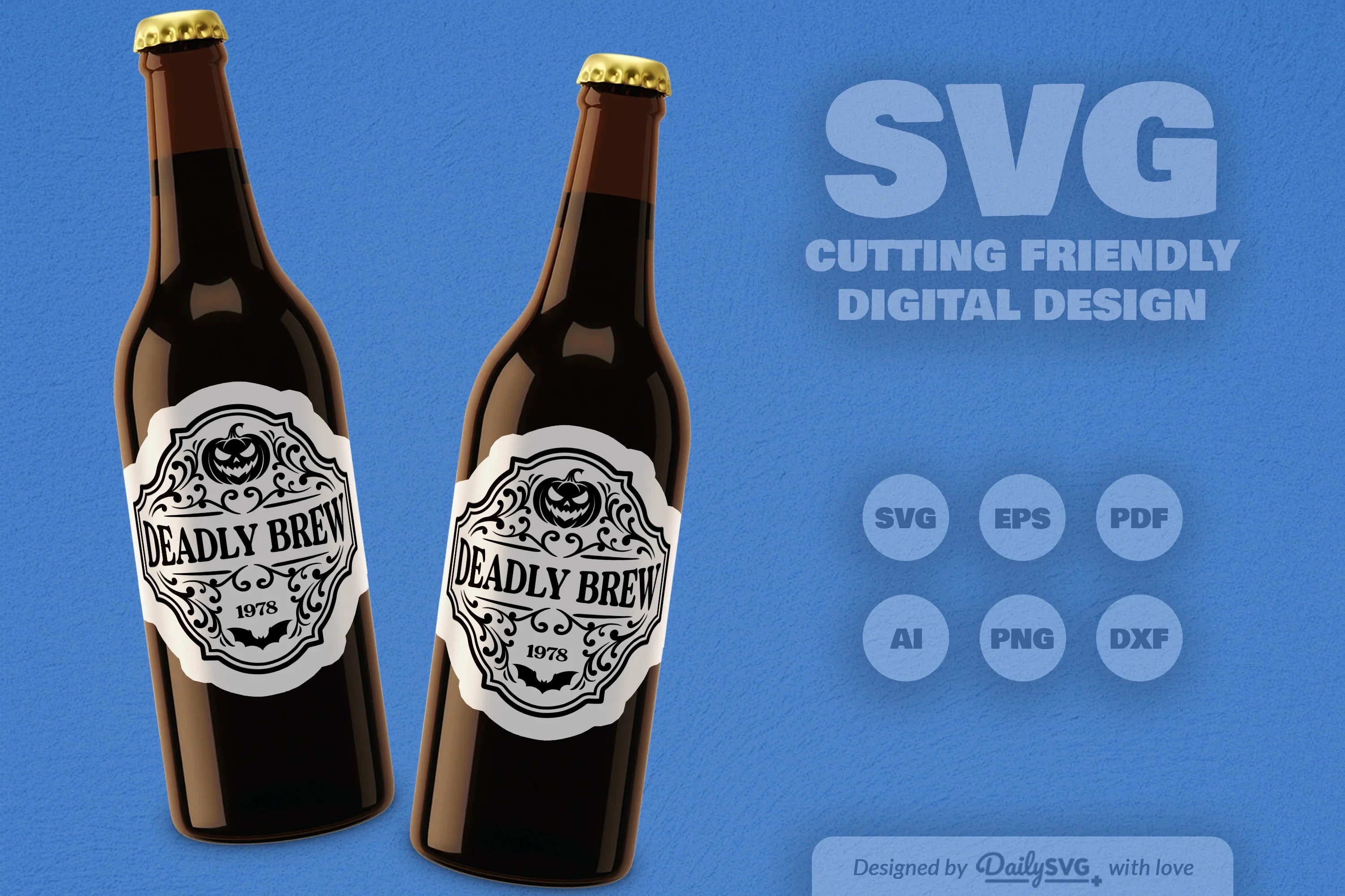 Halloween Bottle Label SVG Bundle 4 - CraftNest - Digital Crafting and Art