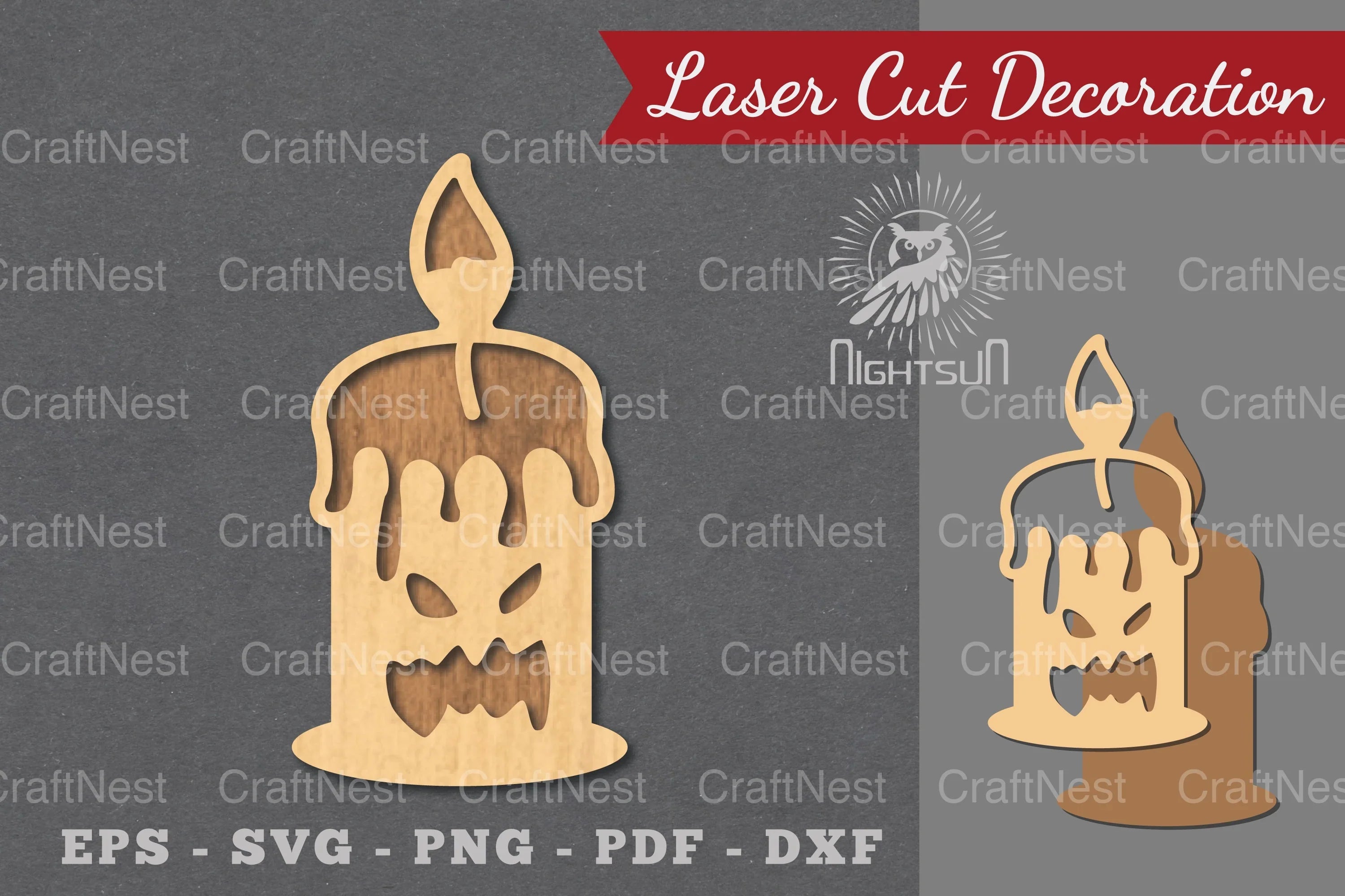 Halloween Candle Laser Cut Decoration Clipart Bundle - CraftNest - Digital Crafting and Art