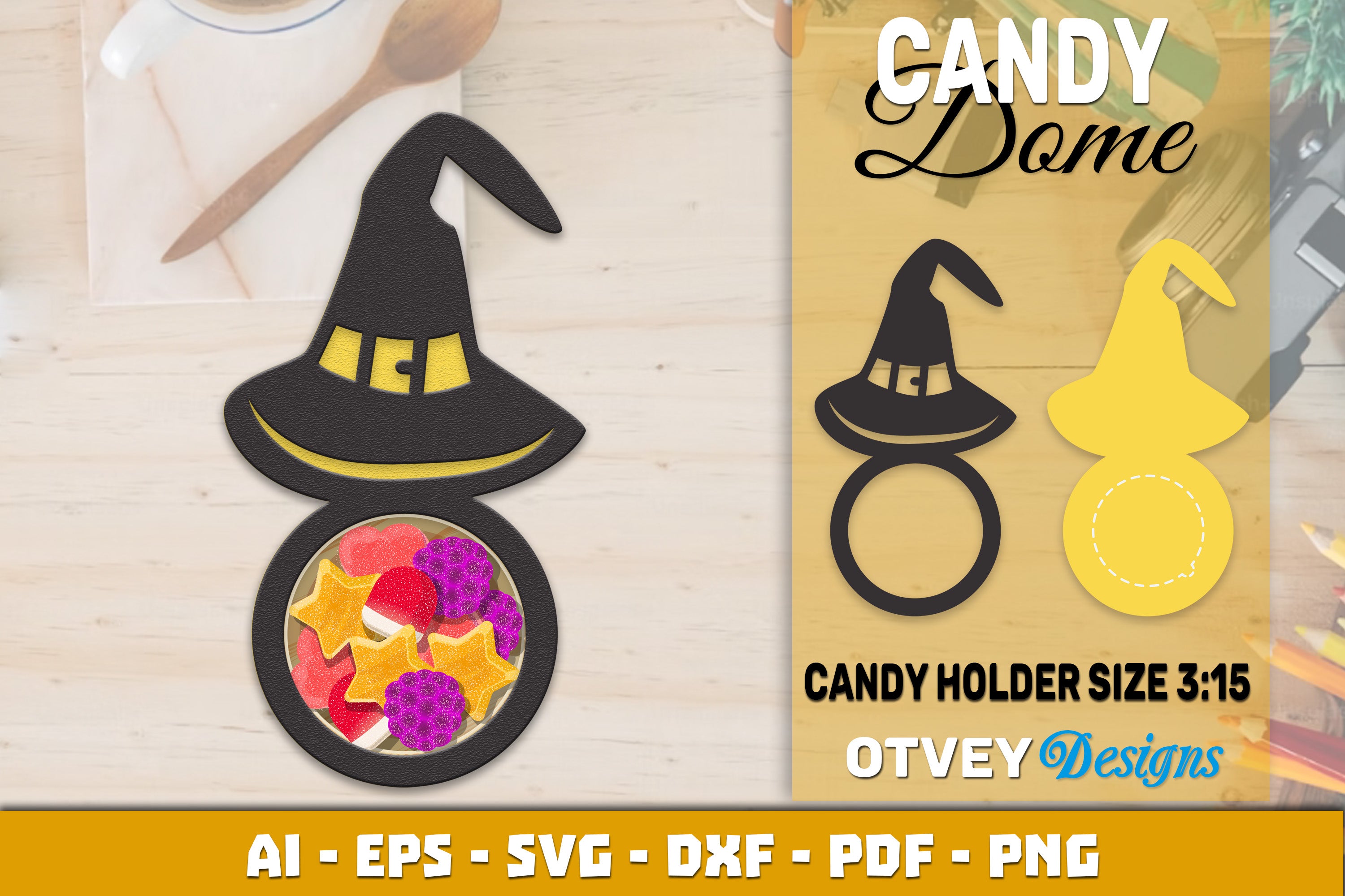 Halloween Candy Dome Designs SVG Bundle - CraftNest - Digital Crafting and Art