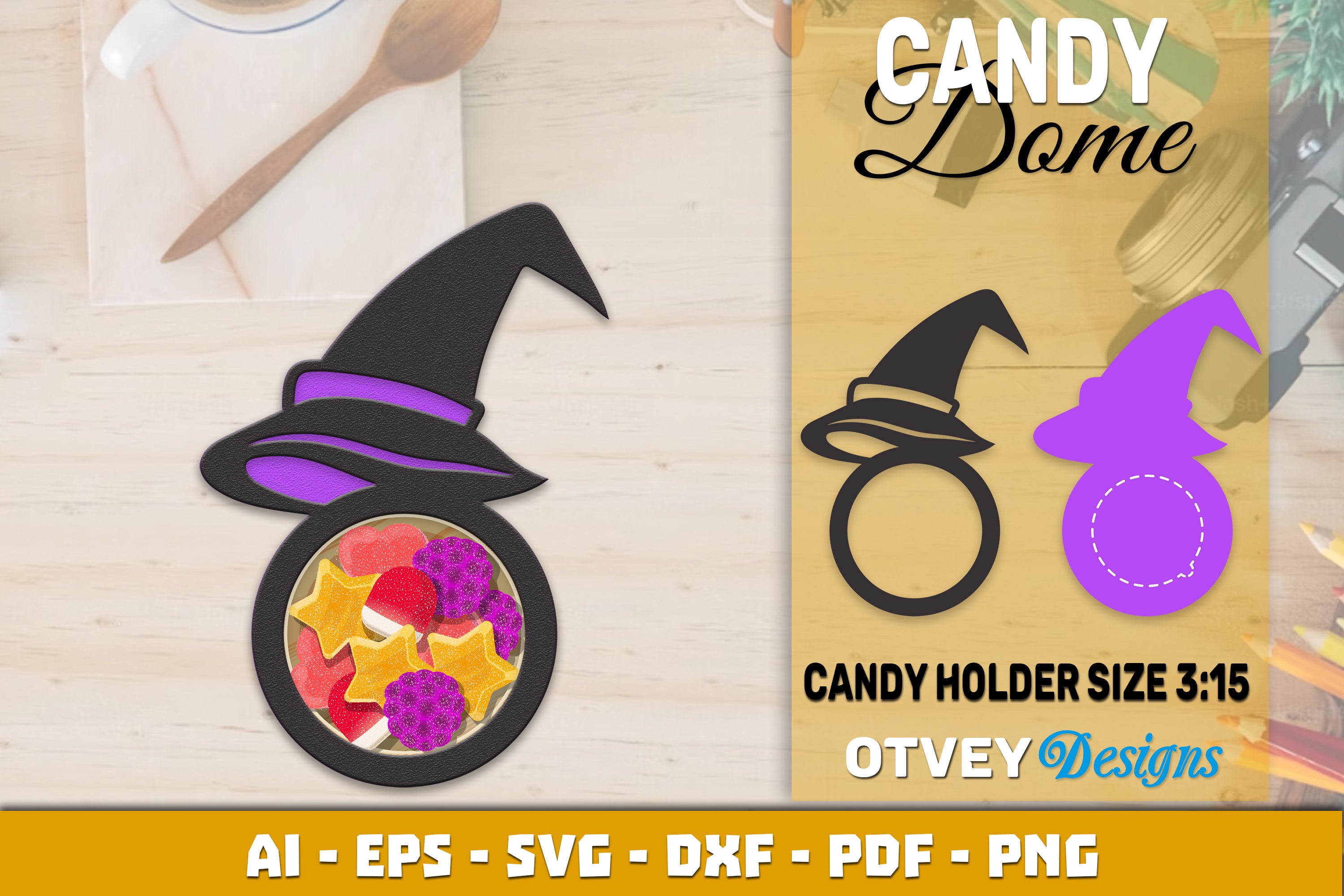 Halloween Candy Dome Designs SVG Bundle 2 - CraftNest - Digital Crafting and Art