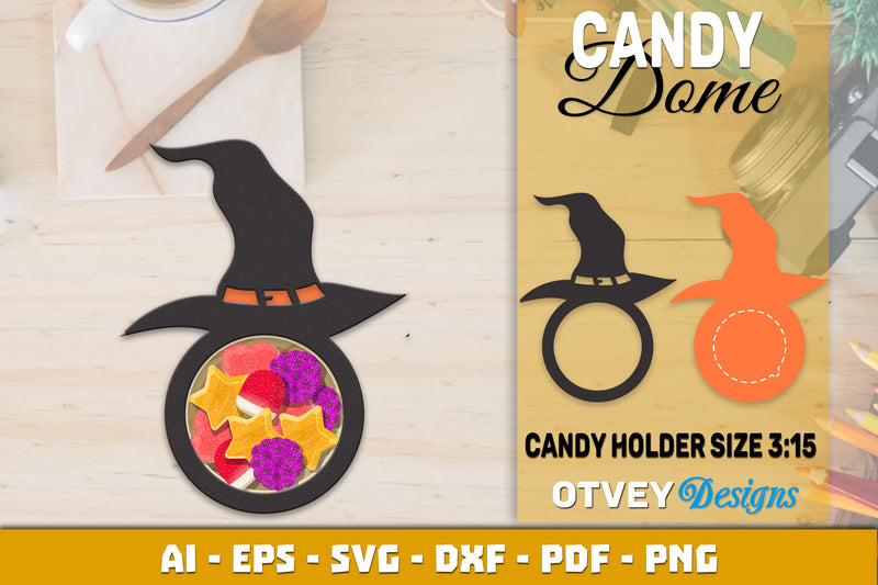 Halloween Candy Dome Designs SVG Bundle 4 - CraftNest - Digital Crafting and Art