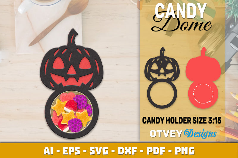 Halloween Candy Dome Designs SVG Bundle 6 - CraftNest - Digital Crafting and Art