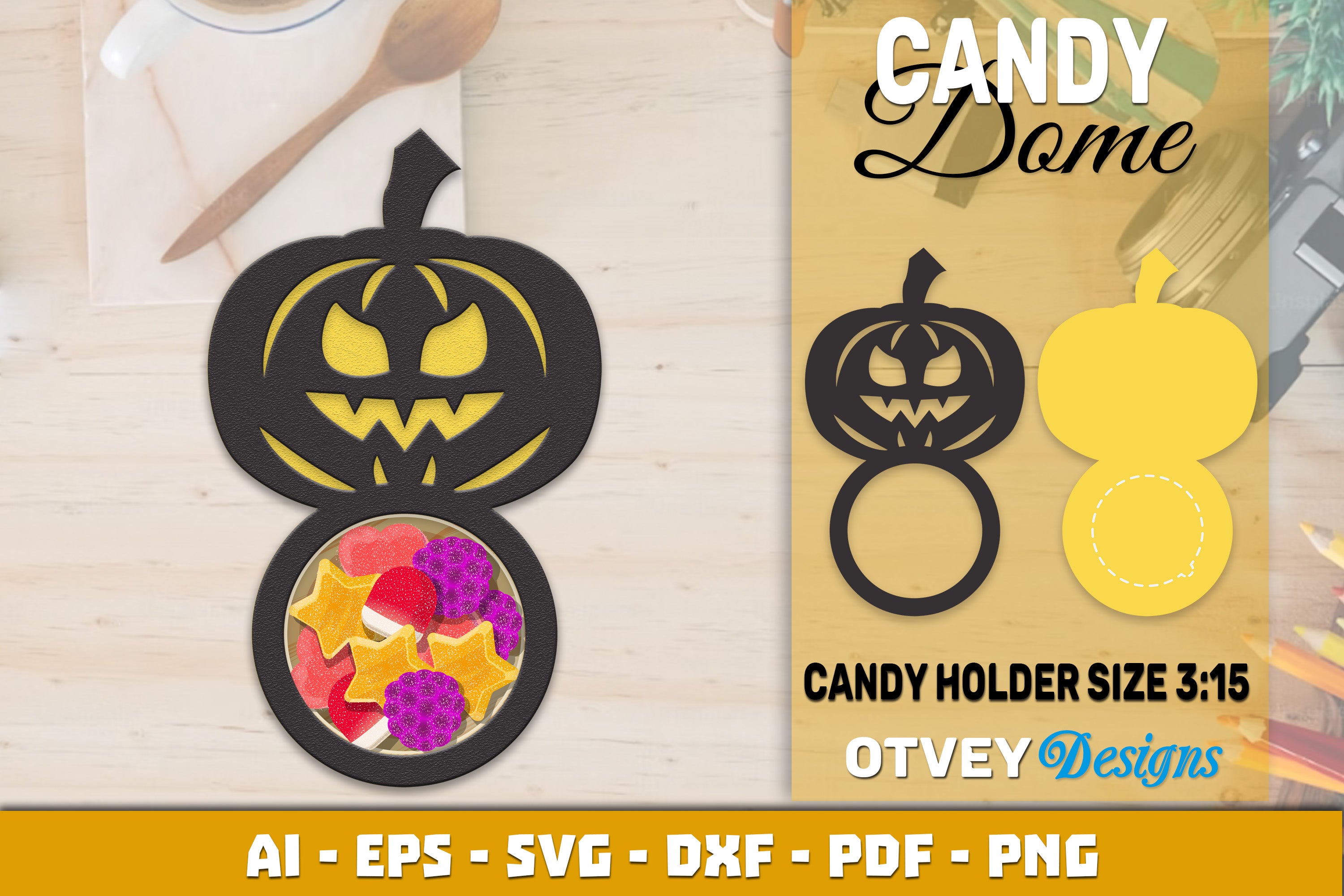 Halloween Candy Dome Designs SVG Bundle 8 - CraftNest - Digital Crafting and Art