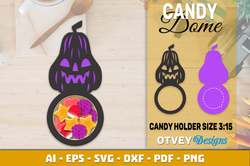 Halloween Candy Dome Designs SVG Bundle 9 - CraftNest - Digital Crafting and Art