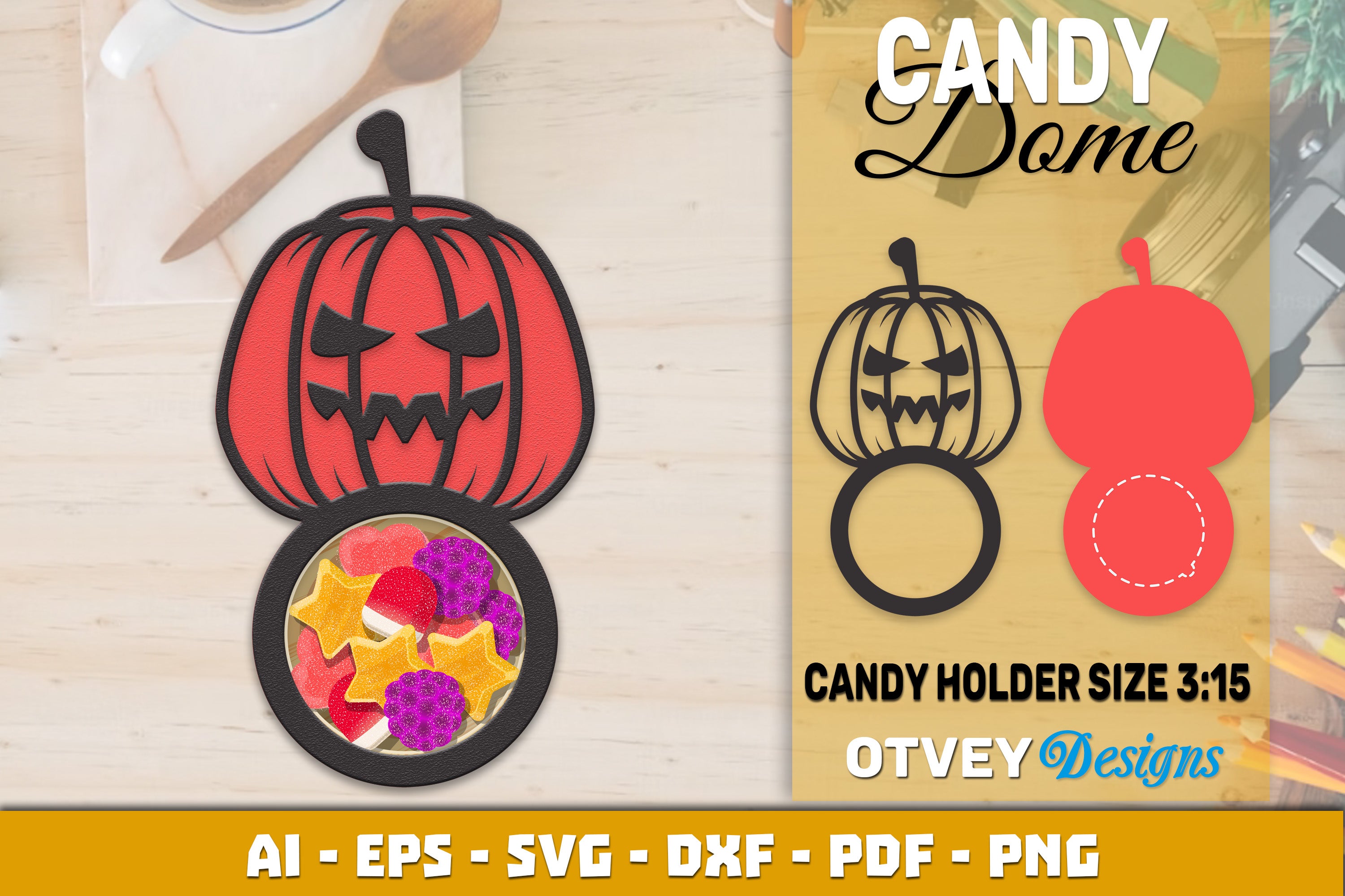 Halloween Candy Dome Designs SVG Bundle 10 - CraftNest - Digital Crafting and Art