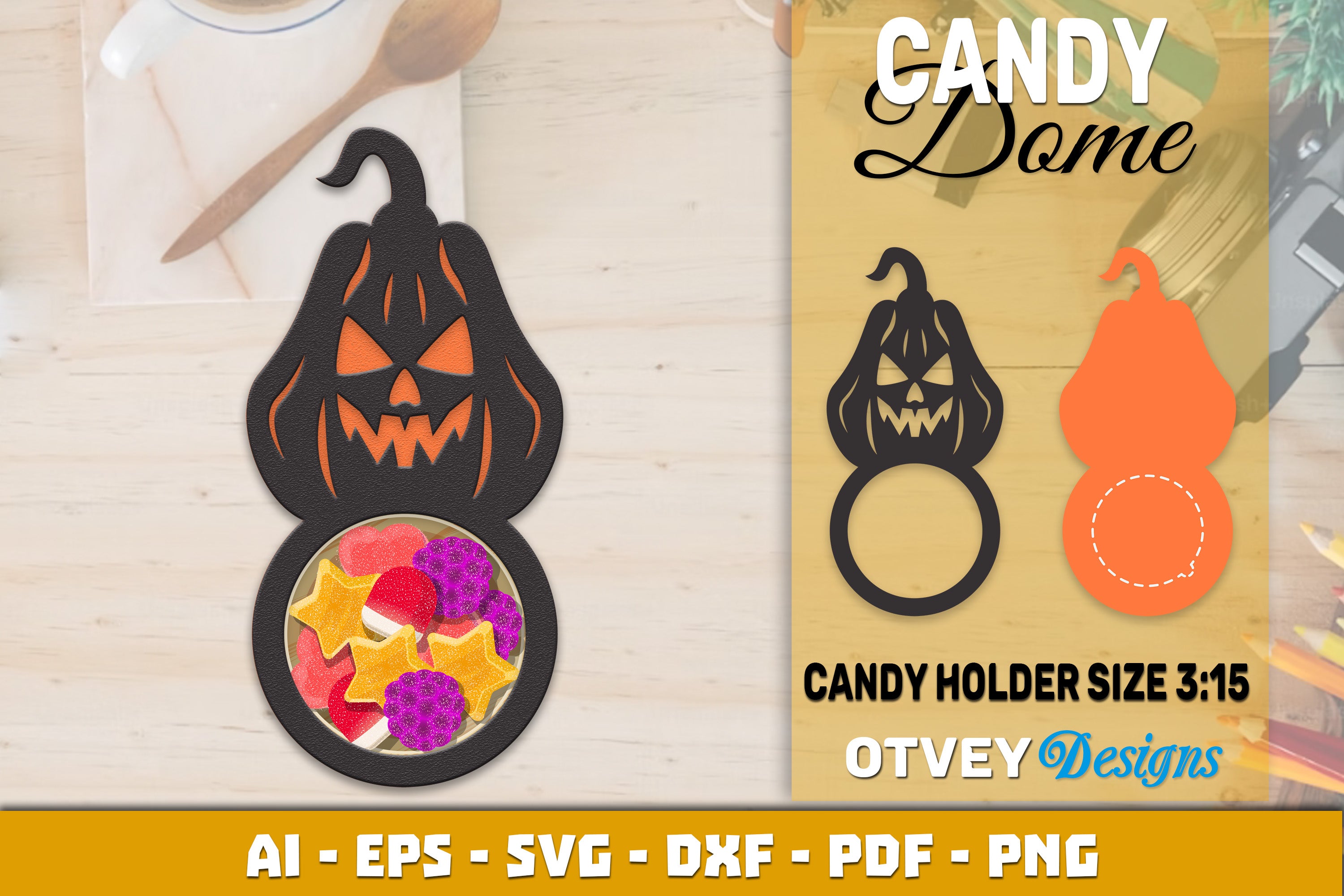 Halloween Candy Dome Designs SVG Bundle 11 - CraftNest - Digital Crafting and Art