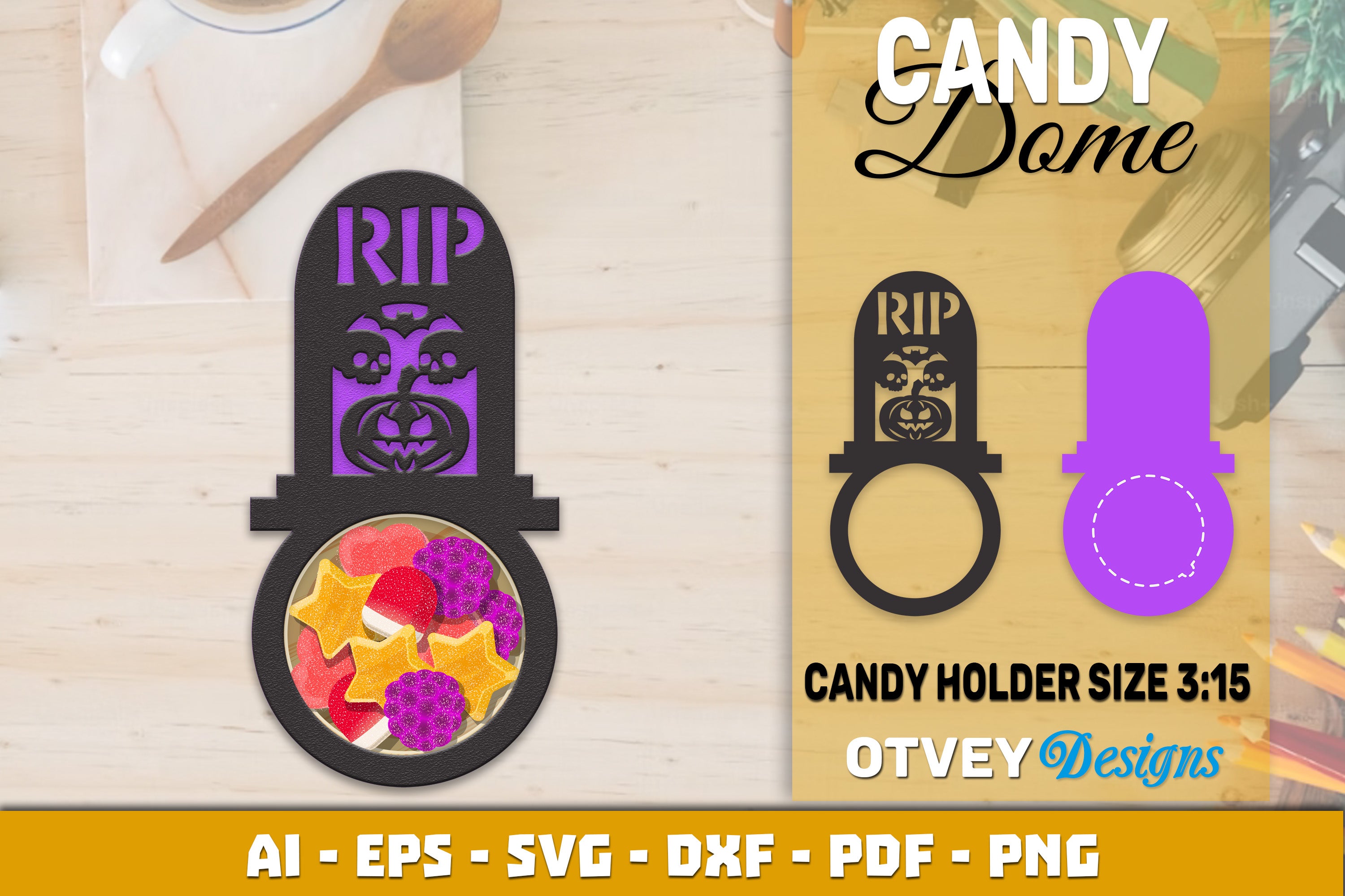 Halloween Candy Dome Designs SVG Bundle 12 - CraftNest - Digital Crafting and Art