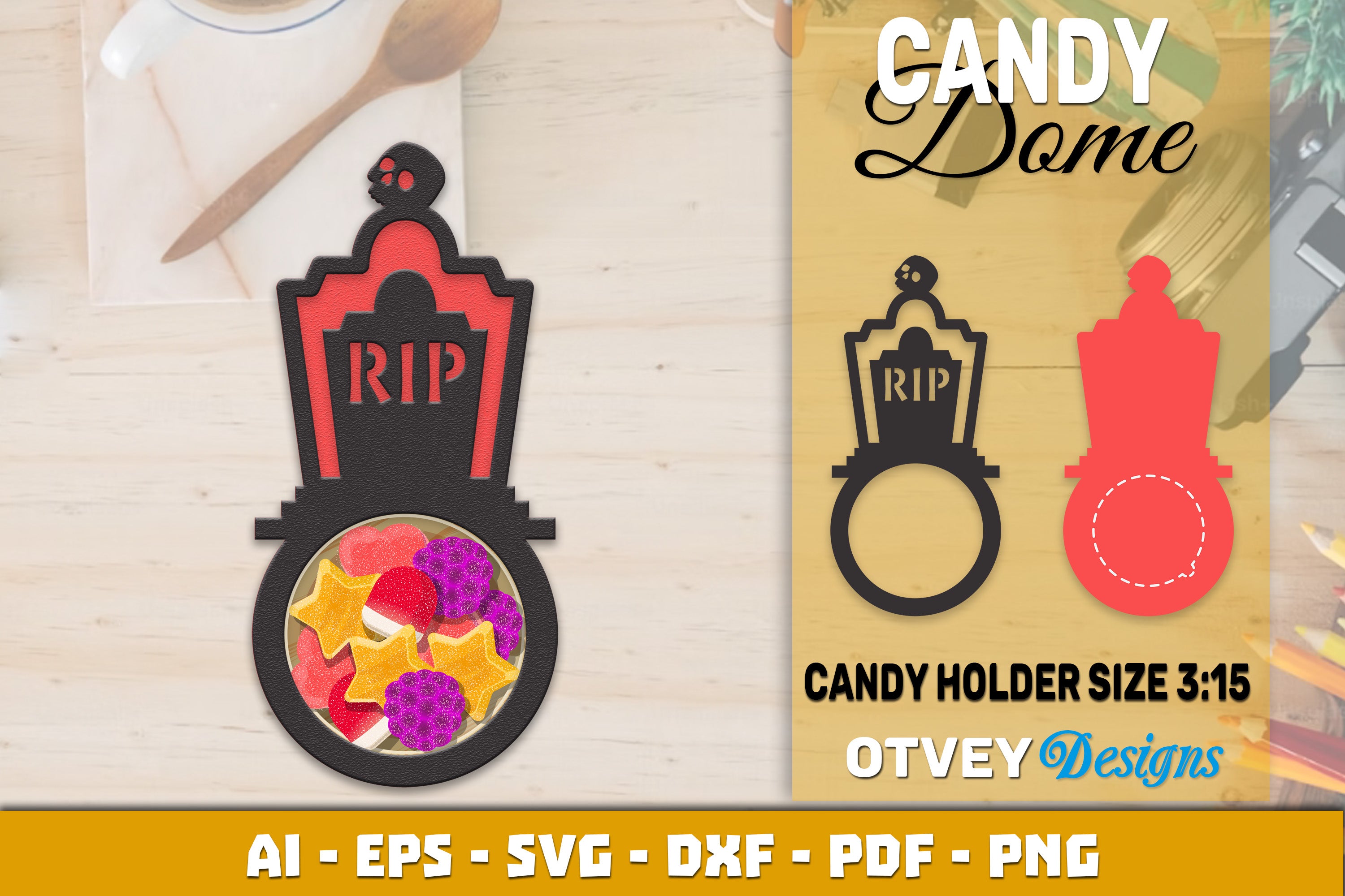 Halloween Candy Dome Designs SVG Bundle 13 - CraftNest - Digital Crafting and Art