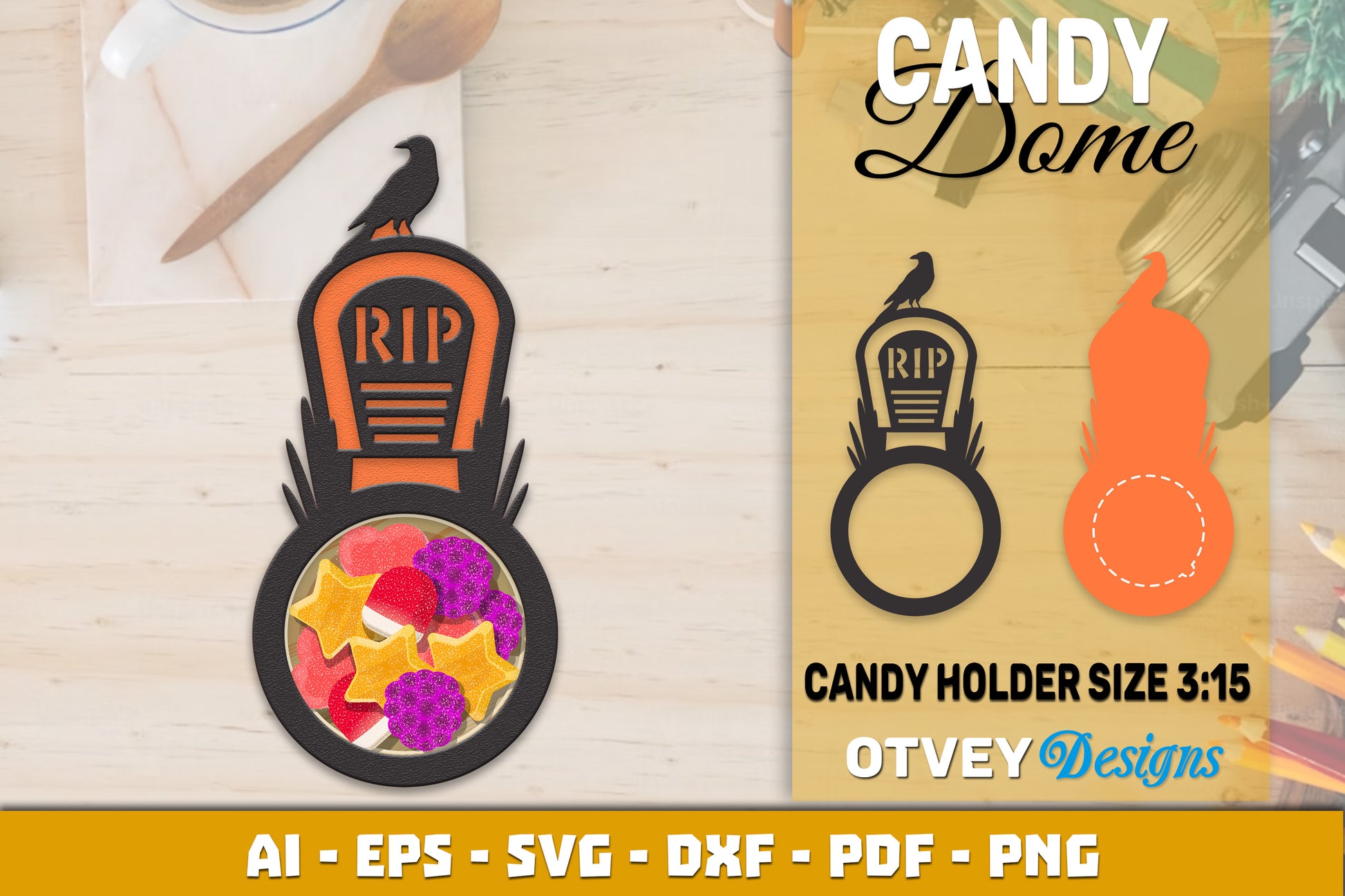 Halloween Candy Dome Designs SVG Bundle 14 - CraftNest - Digital Crafting and Art