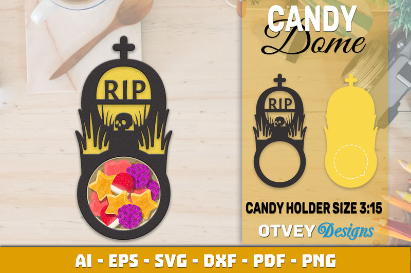 Halloween Candy Dome Designs SVG Bundle 15 - CraftNest - Digital Crafting and Art