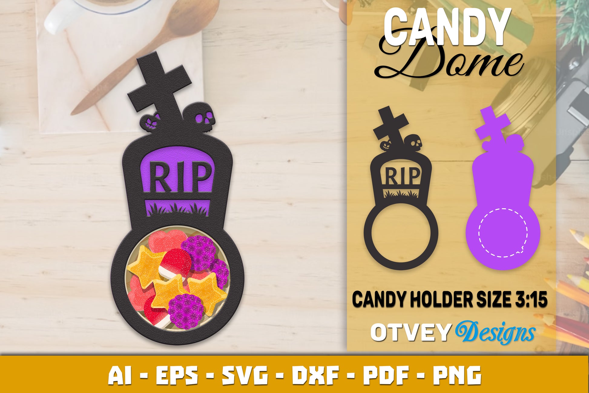 Halloween Candy Dome Designs SVG Bundle 16 - CraftNest - Digital Crafting and Art