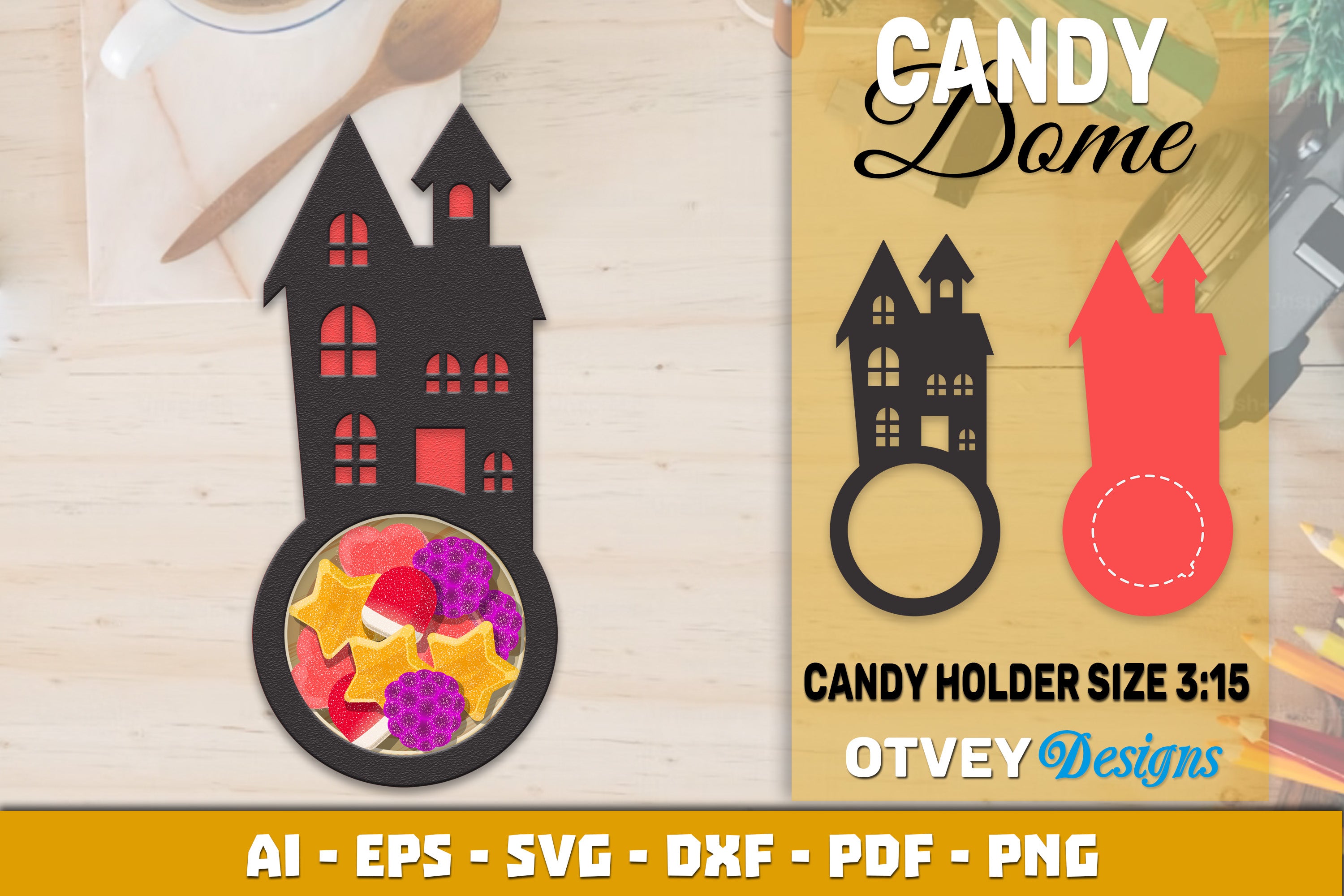 Halloween Candy Dome Designs SVG Bundle 17 - CraftNest - Digital Crafting and Art