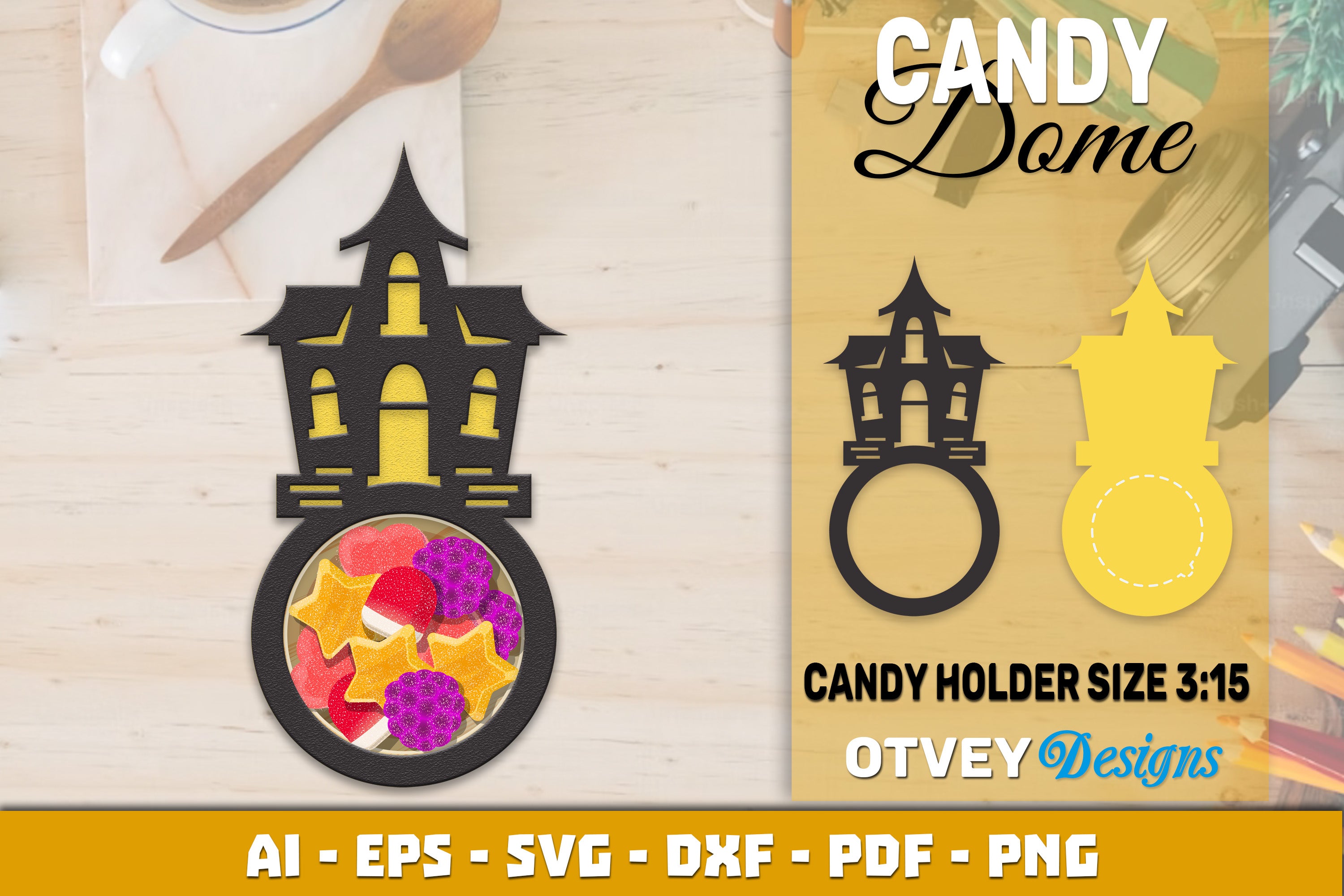 Halloween Candy Dome Designs SVG Bundle 19 - CraftNest - Digital Crafting and Art