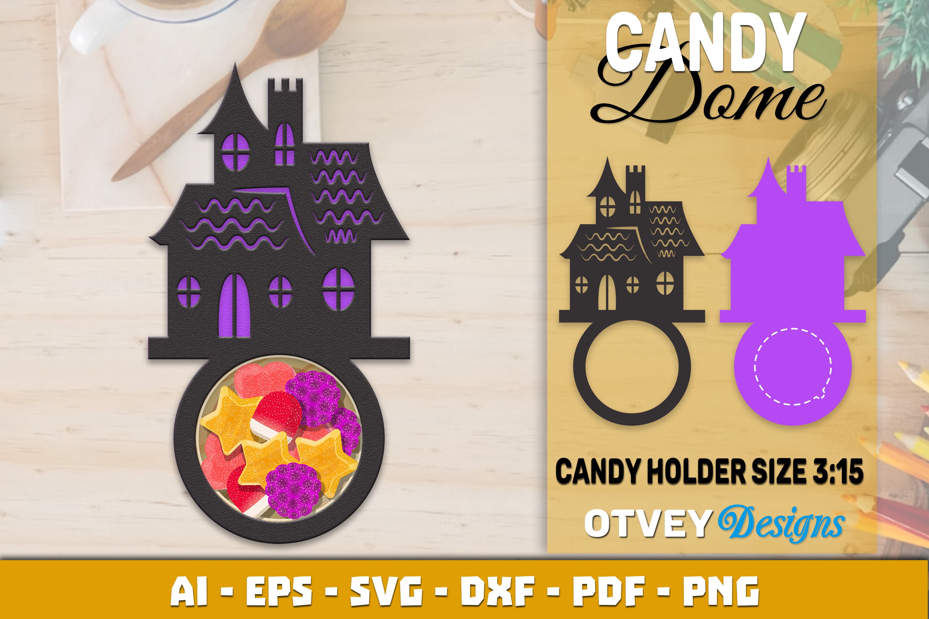 Halloween Candy Dome Designs SVG Bundle 20 - CraftNest - Digital Crafting and Art