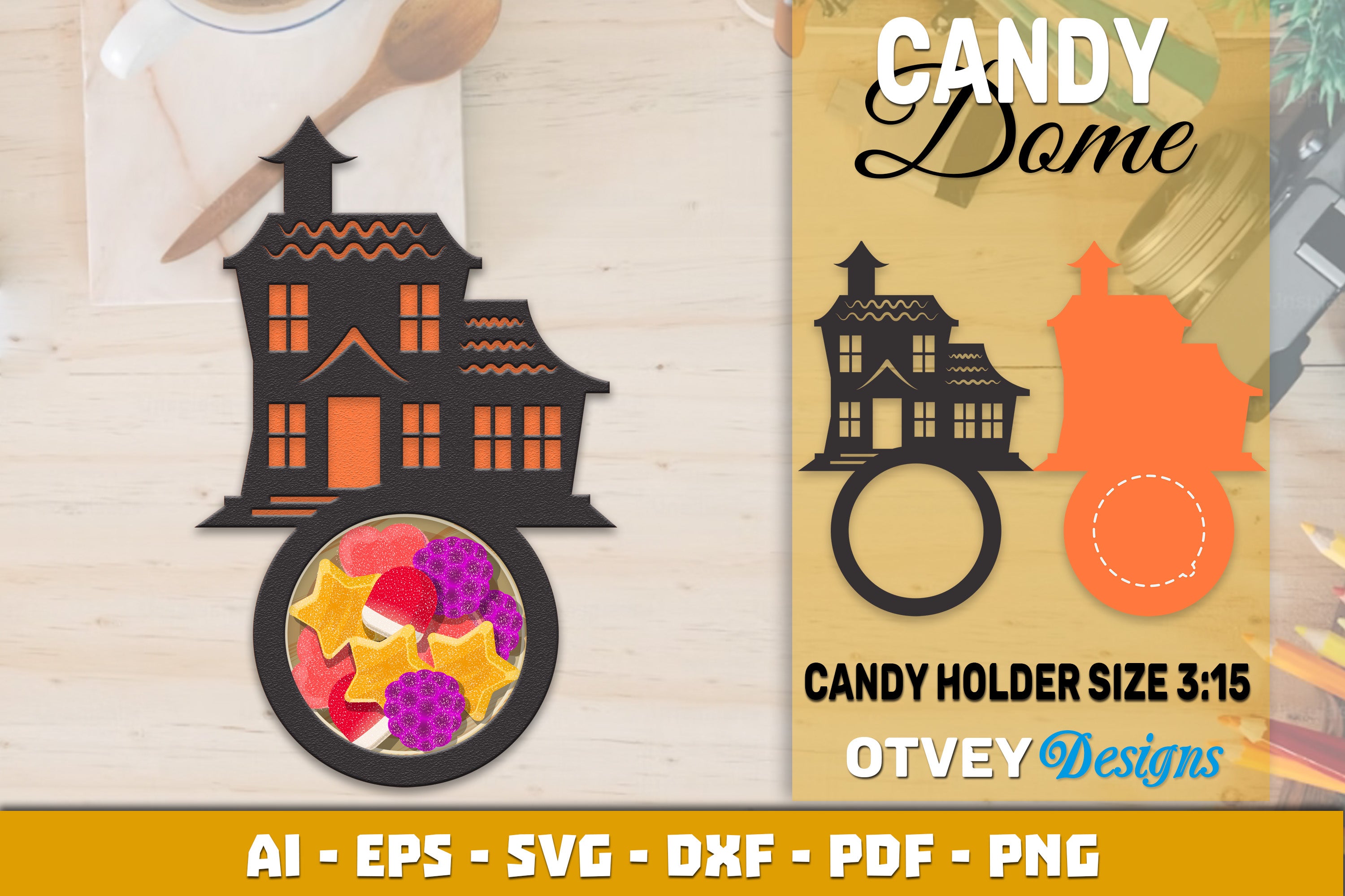 Halloween Candy Dome Designs SVG Bundle 22 - CraftNest - Digital Crafting and Art